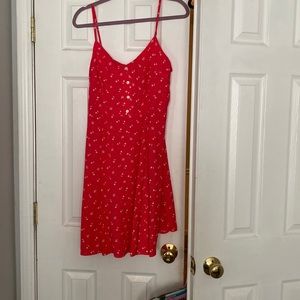 GAP Sz 10 Sundress red Adjustable spaghetti strap knee length